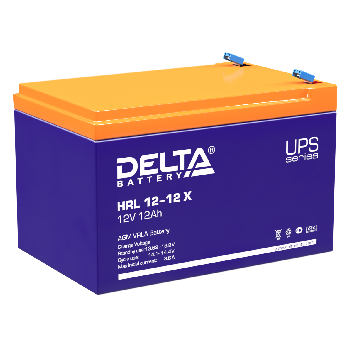 Аккумуляторная батарея Delta HRL 12-12 X
