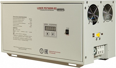 Стабилизатор напряжения LIDER PS7500W-SD